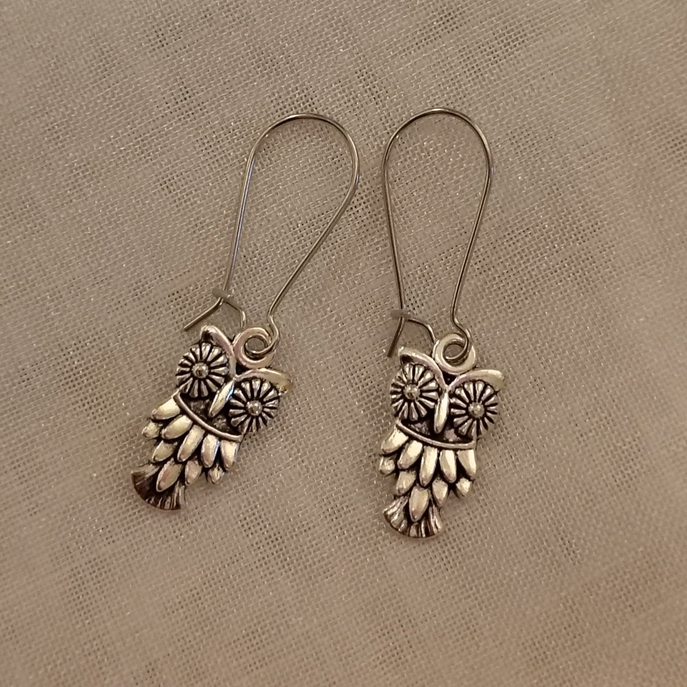 Elegant Stainless Steel Owl Earrings